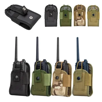 600D Тактический чехол для рации Molle, поясная сумка, держатель, карман, портативная кобура для переговорного устройства, сумка для охоты, кемпинга