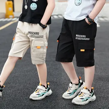 Шорты для маленьких мальчиков EACHIN, повседневные однотонные брюки для мальчиков с эластичной резинкой на талии, Летние детские брюки длиной до икр, Мягкие брюки, детская одежда