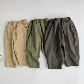 Свободные брюки для мальчиков и девочек, Корейская весенне-осенняя детская одежда, Повседневные брюки, Новые Детские брюки для мальчиков и девочек, штаны-репки