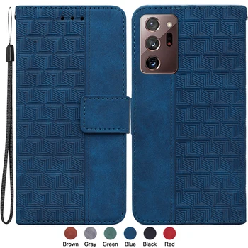 Для Samsung Galaxy Note20 Capa для Samsung Galaxy Note20 Ultra Case Модный Магнитный Геометрический Текстильный Кошелек-Книжка