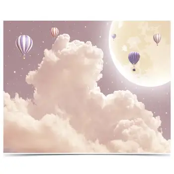 Ручная роспись облака мечты, фреска на воздушном шаре, комната принцессы, детская комната, 3D обои с мультфильмами, обои