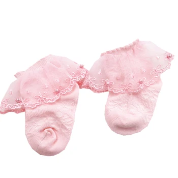 Citgeett, Милые кружевные носки для маленьких девочек, Носки принцессы с воланами для маленьких девочек, Хлопковые тонкие Чулки для новорожденных