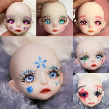 Новая 1/8 Кукольная Голова BJD С 3D Красочными Глазами DIY Аксессуары Для Кукол Творчество Милая Кукла Макияж Игрушки Для Кукол Для Девочек Детский Подарок OB11