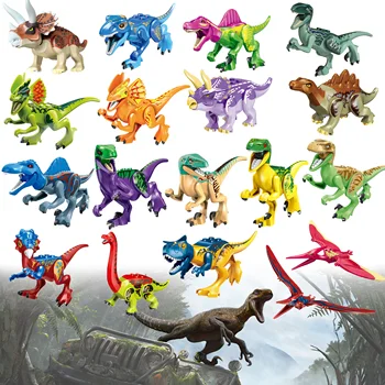 Мир динозавров юрского периода парк динозавров набор динозавров Тираннозавр трицератопс джунгли сборка блоков MOC Bricks развивающие игрушки детский подарочный фильм