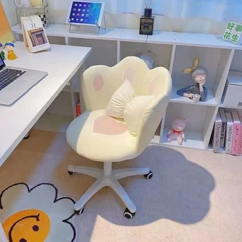 Скандинавский Дизайн Офисного кресла для спальни Компьютер Вращающийся на 360 ° Офисные Стулья для общежития Письменный Стол Fauteuil Мебель для гостиной WZ50OC