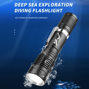 ZK30 Супер яркий светодиодный Фонарик Для Подводного Плавания Diver Light Водонепроницаемый Профессиональный Мощный Светодиодный Подводный Фонарь Lanterna