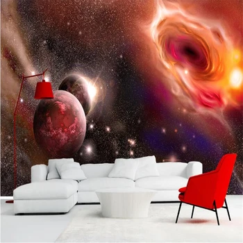 beibehang фотообои фэнтезийная вселенная звездная 3d комната обои домашний интерьер диван ТВ фон обои стена 3D виниловая стена