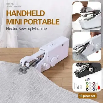 Портативная мини-электрическая швейная машина, бытовые маленькие швейные машины, Швейная машина для быстрого ремонта одежды своими руками
