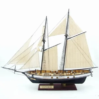 Деревянная масштабная модель корабля 1/130 Сборочных модельных комплектов Классическая деревянная парусная лодка Модель HARVEY 1847 г. Масштабная деревянная модель корабля Наборы