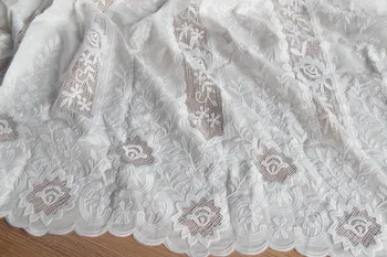 Плотная ткань для вышивания одежды Двусторонняя вышивка Хлопчатобумажное кружево DIY Ширина ткани 1,3 м