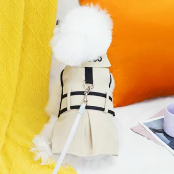 Одежда для домашних животных Лето Весна Милая Дизайнерская юбка Модная шлейка для маленькой собачки Мягкий жилет для щенка Милое платье для кошки Пудель Чихуахуа Йорки