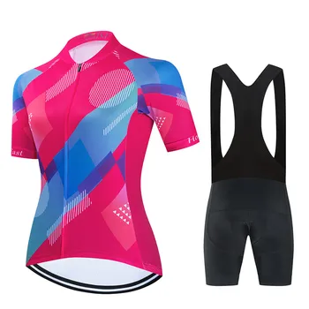 2023 Женский комплект из джерси для велоспорта, летняя велосипедная одежда с коротким рукавом, Быстросохнущая женская велосипедная одежда для горных велосипедов, комплект для велоспорта
