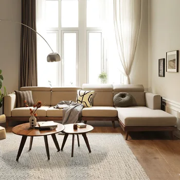 Пуховые диваны для гостиной Европейского дизайна Nordic L-образный диван Elegantes Секционный Белый Muebles Para El Hogar Мебель для дома