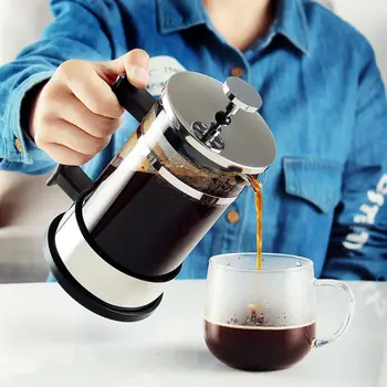 Плунжер для приготовления кофе Эспрессо Маленький чайный пресс для рассыпного чая 600 мл