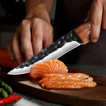 Обвалочный нож, Профессиональный 6,5-дюймовый Кованый Кухонный Нож Шеф-повара, Разделочный нож для рыбы, Разделочный Нож для мяса, Инструменты для приготовления пищи из нержавеющей Стали