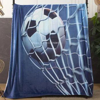 Футбол Соревнование по футболу В спортзале Покрывало Одеяло высокой плотности, супер мягкие фланелевые одеяла Диван-кровать Переносной автомобиль