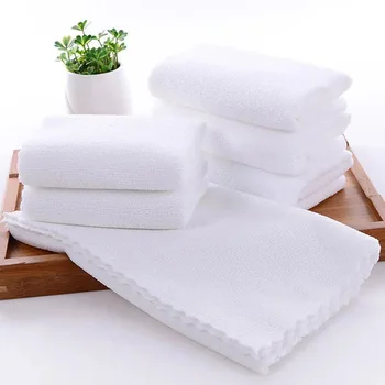 1 шт 70 см * 30 см Однотонное белое полотенце