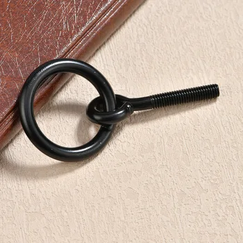 Кольцо B-116 в европейском стиле, черное кольцо, кольцо для ручки ящика, тяговое кольцо с одним отверстием, ручка, гайка для дверцы шкафа