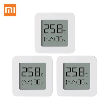 Xiaomi Mijia Bluetooth Температура влажность 2 Беспроводной Умный Электрический Цифровой сенсорный экран Умный домашний влагомер