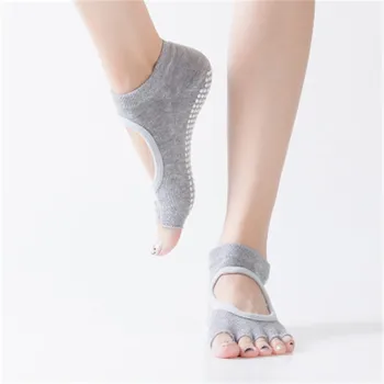 10 цветов женских носков для йоги, 1 пара нескользящих носков для фитнеса, дышащие тапочки, подходят для носков для фитнеса с раздельным носком 35-39 Код.