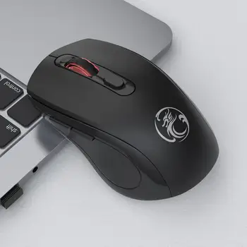 Беспроводная мышь Перезаряжаемая с бесшумным отключением звука 6 кнопок 1600 точек на дюйм Мини-компьютер Эргономичный игровой Маузер Optical Type-C для портативных ПК