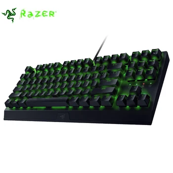 Механическая клавиатура Razer BlackWidow X без клавиш Проводная игровая Клавиатура 87 Клавиш Киберспортивная клавиатура Зеленые Механические Переключатели