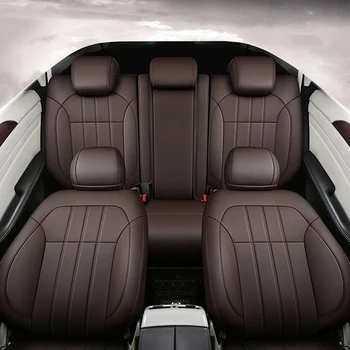 Чехлы для автомобильных сидений, изготовленные на заказ для Ford Focus Mondeo Mk4 Fiesta Kuga Mustang, Автоаксессуары для салона из водонепроницаемой кожи