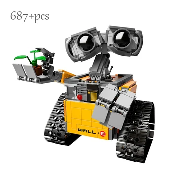Строительные блоки Disney WALL E The Robot Idea, технические фигурки, совместимые с моделями, Лепящие развивающие игрушки своими руками для детей 687 шт.