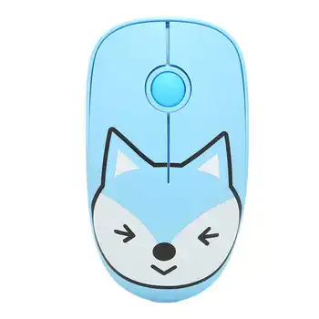 Беспроводная мышь без звука в милом мультяшном стиле, 3 умных режима сна, 2,4 ГГц, эргономичная вишневая роликовая USB-мышь для горячей девушки