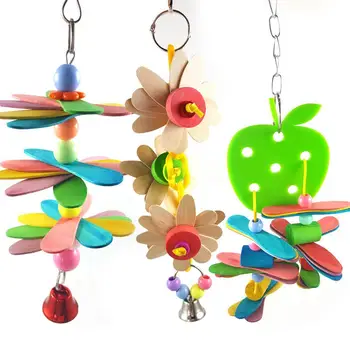 НОВАЯ игрушка-попугай в форме цветка, устойчивая к укусам Игрушка-птица, подвеска, товары для домашних животных
