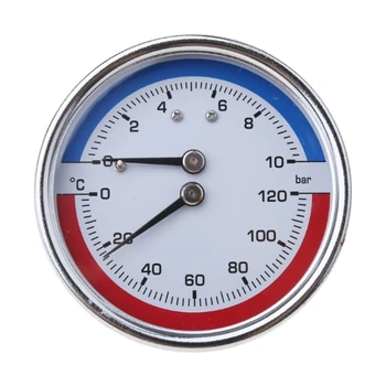 Профессиональный термо-манометр, измеряющий температуру до 120 ℃ и 10 бар, 1/8/1/4 дюйма, подходит для системы подогрева пола Dropship