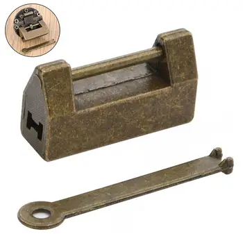 Мини-винтажный замок для ключей из цинкового сплава, защитные болты для деревянного корпуса / выдвижного ящика