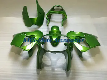Комплект Мотоциклетных Обтекателей для KAWASAKI Ninja ZX9R 00 01 ZX-9R ZX 9R 2000 2001 Высококачественный Инжекционный Полностью Зеленый Кузов