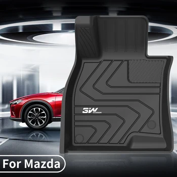 Напольные коврики 3W full TPE для Mazda CX4 CX5 Axela Atenza 2014-2019 модели автомобиля Специальный автомобильный ковер Износостойкие и противоскользящие коврики