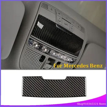 Для Mercedes Benz C Class W205 C180 2016-2019 Мягкая панель для очков из углеродного волокна на крыше, 3D Наклейка, внутренние Аксессуары