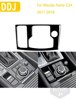 Для Mazda Axela CX4 CX-4 2017 2018 Аксессуары, пластик для автомобиля, Черный интерьер, Универсальная Мультимедийная рамка, наклейка для отделки