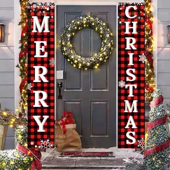 2023 Рождественское украшение двери, Веселый Рождественский баннер, декор для дома, Подвесное Рождественское украшение Navidad, подарок на Новый год
