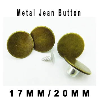 30ШТ джинсовых пуговиц бронзового цвета, декоративный аксессуар для одежды, пуговицы для брюк Подходят для MJB-113W