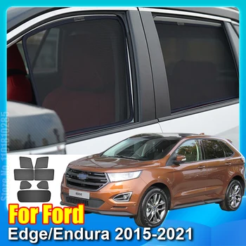 Для Ford Edge Endura 2015-2021 Магнитный солнцезащитный козырек на окно автомобиля Переднее лобовое стекло Задняя боковая шторка солнцезащитный козырек