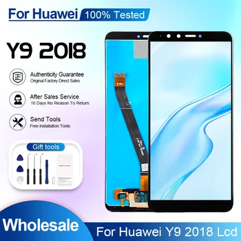 5,93 Дюймовый ЖК-дисплей Enjoy 8 Plus Для Huawei Y9 2018 С Сенсорной Панелью И Цифровым Преобразователем Экрана В Сборе С Рамкой Бесплатная Доставка