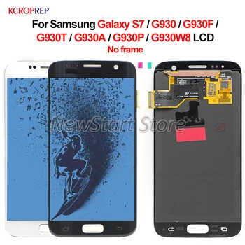 Super Amoled Для Samsung Galaxy S7 G930 G930F G930T G930A G930P G930W8 Замена ЖК-дисплея с сенсорным экраном Digitizer В сборе