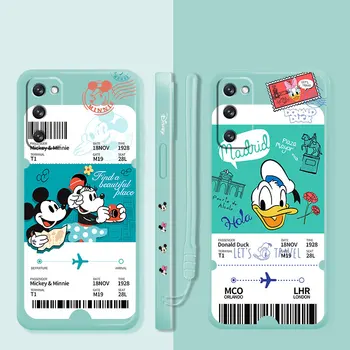 Квадратный Жидкий Каркасный Чехол Disney Mickey Fly Travel Card Для Samsung Note 20 S22 Ultra 5G 10 Lite S10e S21 Plus S10 S20 FE