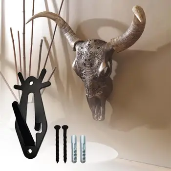 1 Комплект Декоративного крепления в виде черепа оленя, которое нелегко деформируется, Стеллажи для выставки трофеев, небьющийся Металлический кронштейн для показа черепа для дома