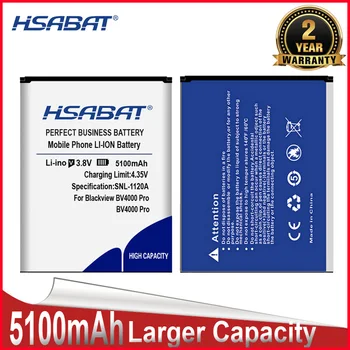 Аккумулятор HSABAT 0 циклов емкостью 5100 мАч для Blackview BV4000 Pro, высококачественный сменный аккумулятор для мобильного телефона