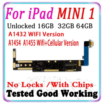 A1432 Беспроводная сеть A1454 A1455 Беспроводная сотовая связь Оригинальные платы для iPad MINI 1 Материнская плата для iPad MINI 1 Логические платы с системой IOS