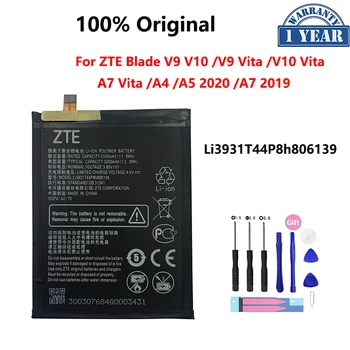 100% Оригинальный 3200 мАч Li3931T44P8h806139 Аккумулятор Для ZTE Blade V9 V10/V9 Vita/V10 Vita/A7 Vita/A4/A5 2020/A7 2019 Bateria