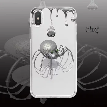 Clmj Cyberpunk Cool Tech Mercury Spider Чехол Для Телефона iPhone 14 Plus 11 12 13 Pro XR XS Samsung Galaxy S21 S22 Силиконовый Чехол