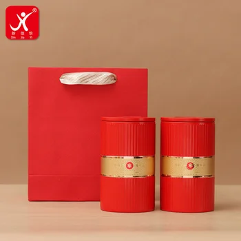 Упаковка для чая с печеньем пищевого качества, Круглая металлическая жестяная банка, Прозрачная крышка, Прямоугольная жестяная коробка, Гофрированная форма, может быть поясом с логотипом на заказ
