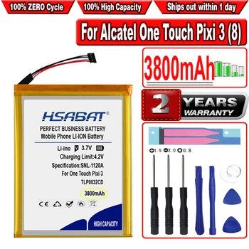 HSABAT 3800 мАч TLP0032CD TLP0032CC Аккумулятор для Alcatel One Touch Pixi 3 (8) 9005x Для Alcatel One Touch Pixi 8 8,0