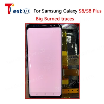 Для Samsung S8 ЖК-дисплей с выжженными следами рамки для SAMSUNG Galaxy S8 Plus ЖК-дисплей G955 S8 G950 G950F Дисплей ЖК-сенсорная панель Дигитайзер